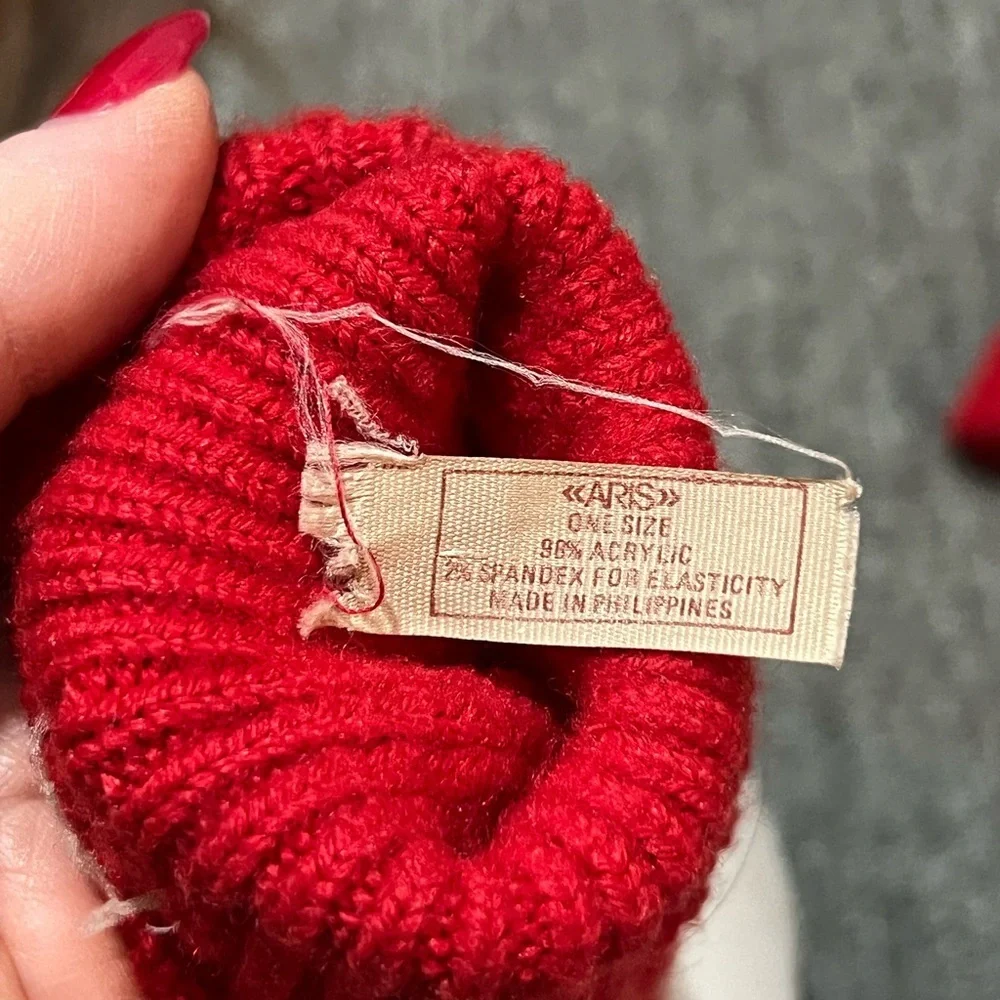 Vintage ARIS Women's Red Gloves One Size